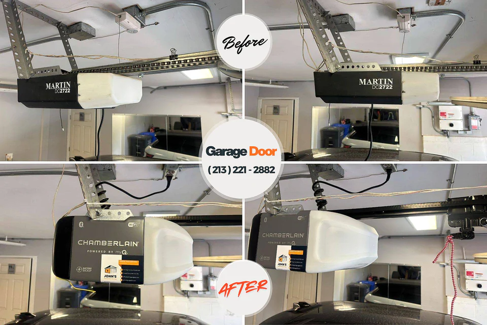 Before and after: garage door repair Wapato, WA